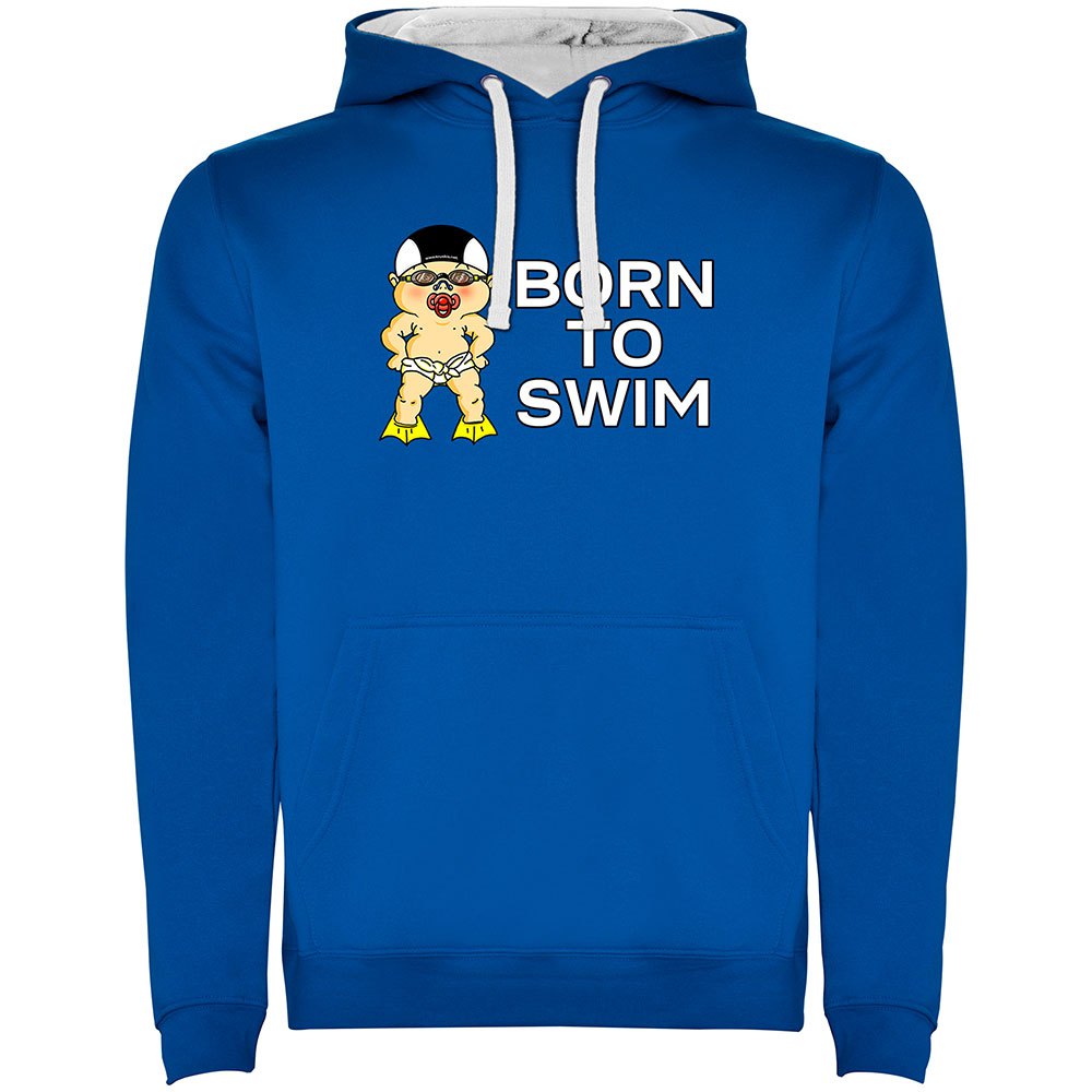 Kruskis Born To Swim Two-colour Hoodie Blau 2XL Mann von Kruskis