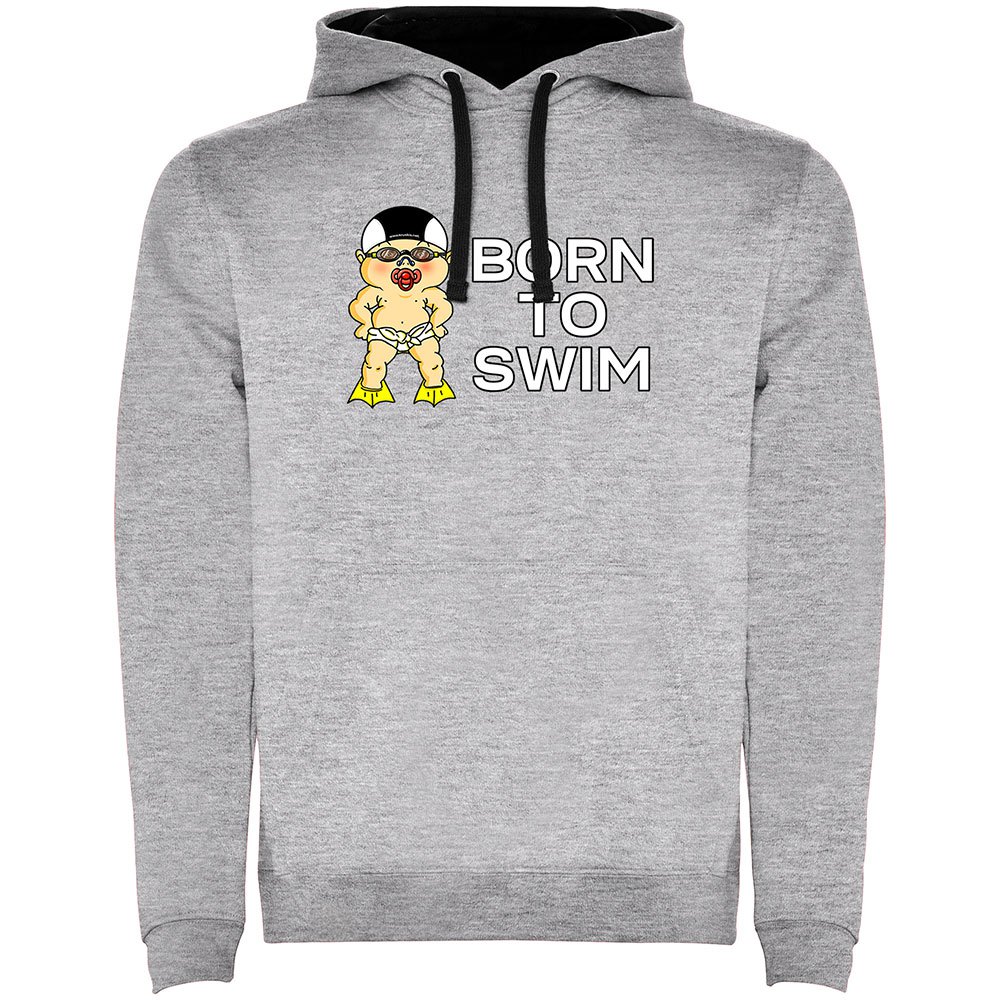 Kruskis Born To Swim Two-colour Hoodie Grau S Mann von Kruskis