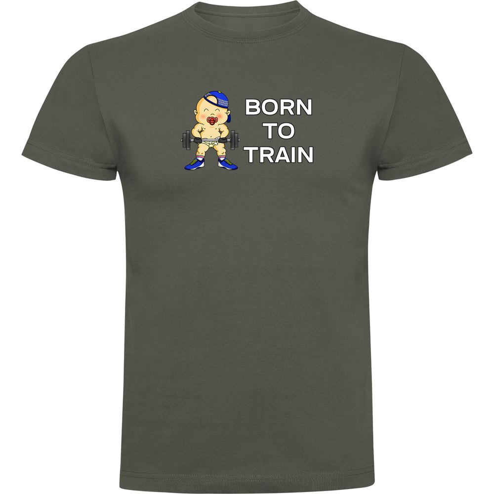 Kruskis Born To Train Short Sleeve T-shirt Grün 2XL Mann von Kruskis