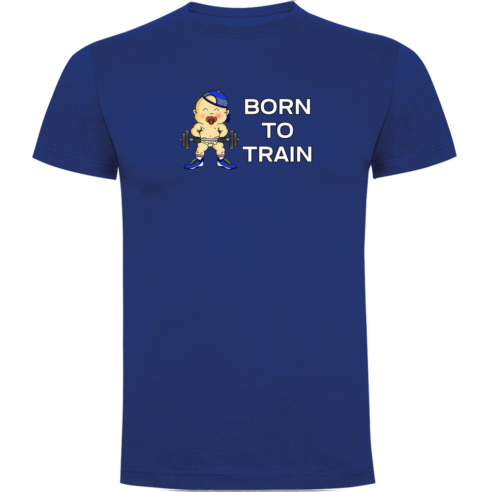 Kruskis Born To Train Short Sleeve T-shirt Blau 3XL Mann von Kruskis