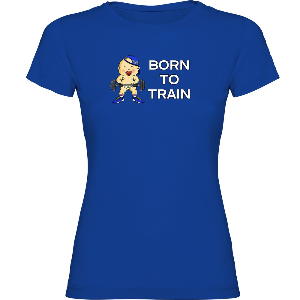 Kruskis Born To Train Short Sleeve T-shirt Blau XL Frau von Kruskis