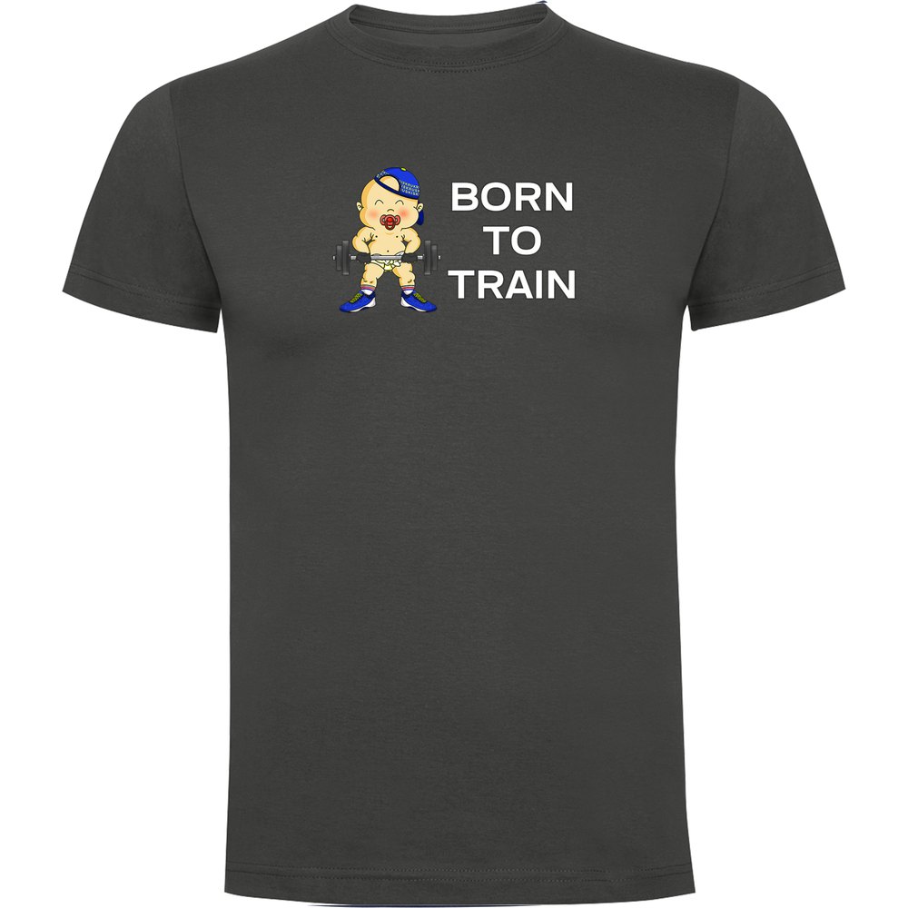 Kruskis Born To Train Short Sleeve T-shirt Grau S Mann von Kruskis
