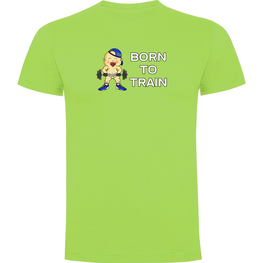 Kruskis Born To Train Short Sleeve T-shirt Grün L Mann von Kruskis