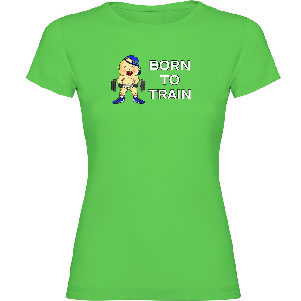 Kruskis Born To Train Short Sleeve T-shirt Grün S Frau von Kruskis