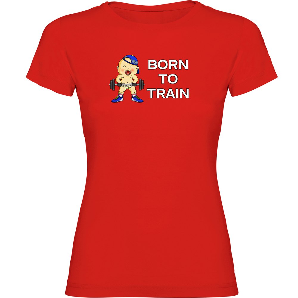 Kruskis Born To Train Short Sleeve T-shirt Rot S Frau von Kruskis