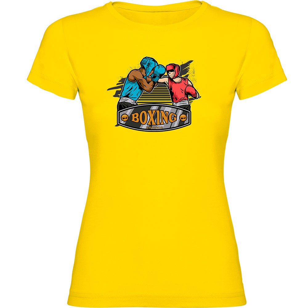 Kruskis Boxing Short Sleeve T-shirt Gelb 2XL Frau von Kruskis