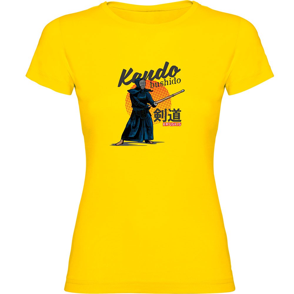 Kruskis Bushido Short Sleeve T-shirt Gelb XL Frau von Kruskis