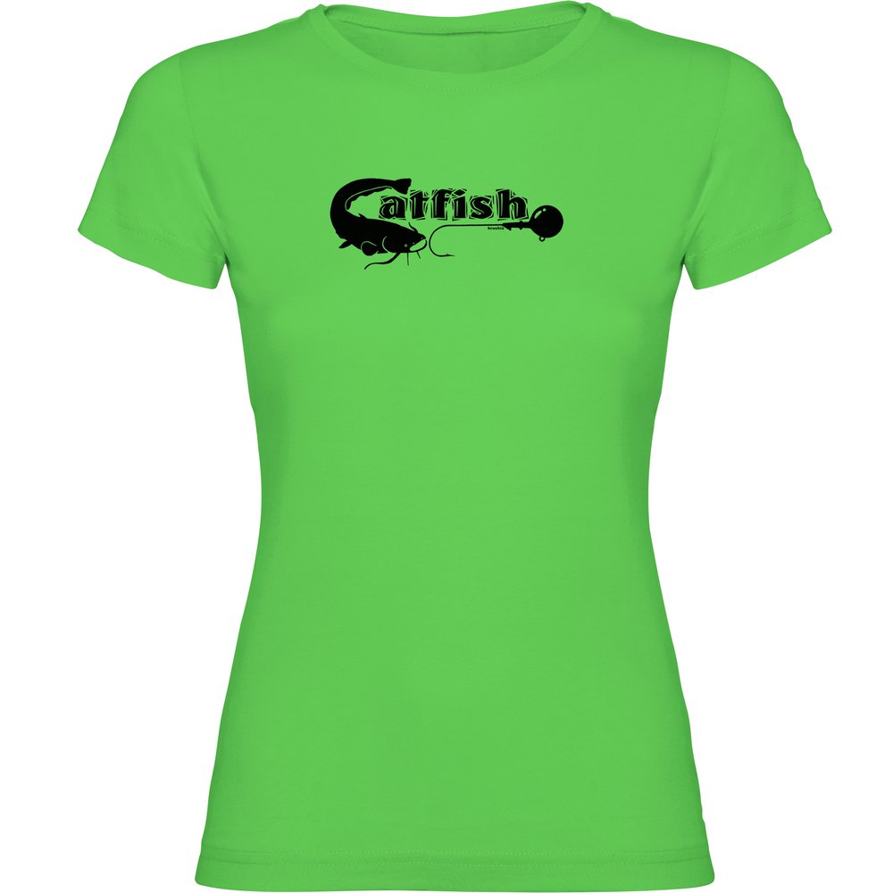 Kruskis Catfish Short Sleeve T-shirt Grün XL Frau von Kruskis