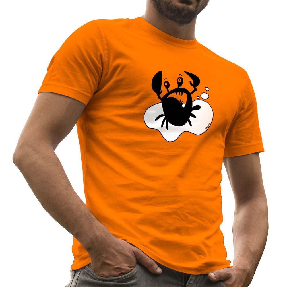 Kruskis Crab Short Sleeve T-shirt Orange S Mann von Kruskis