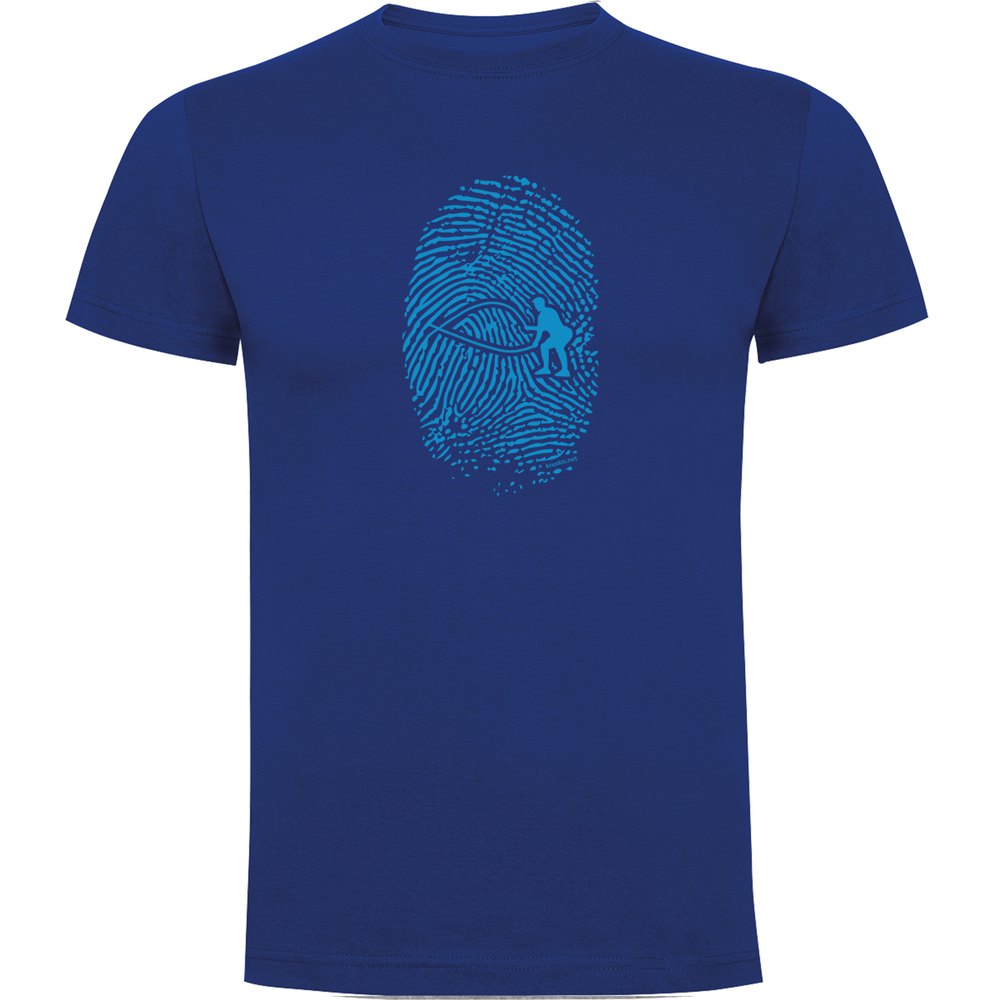 Kruskis Crossfit Fingerprint Short Sleeve T-shirt Blau 3XL Mann von Kruskis