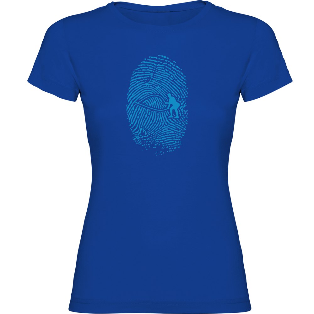 Kruskis Crossfit Fingerprint Short Sleeve T-shirt Blau L Frau von Kruskis