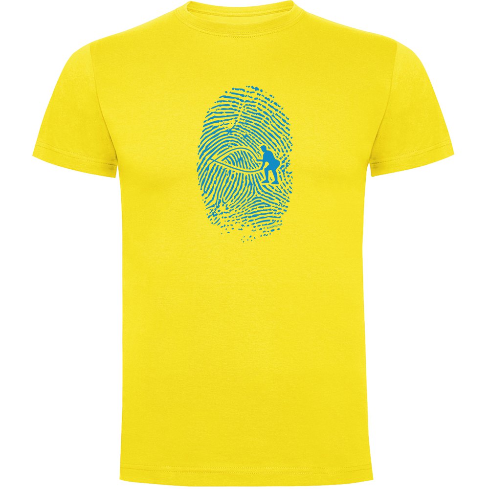 Kruskis Crossfit Fingerprint Short Sleeve T-shirt Gelb S Mann von Kruskis