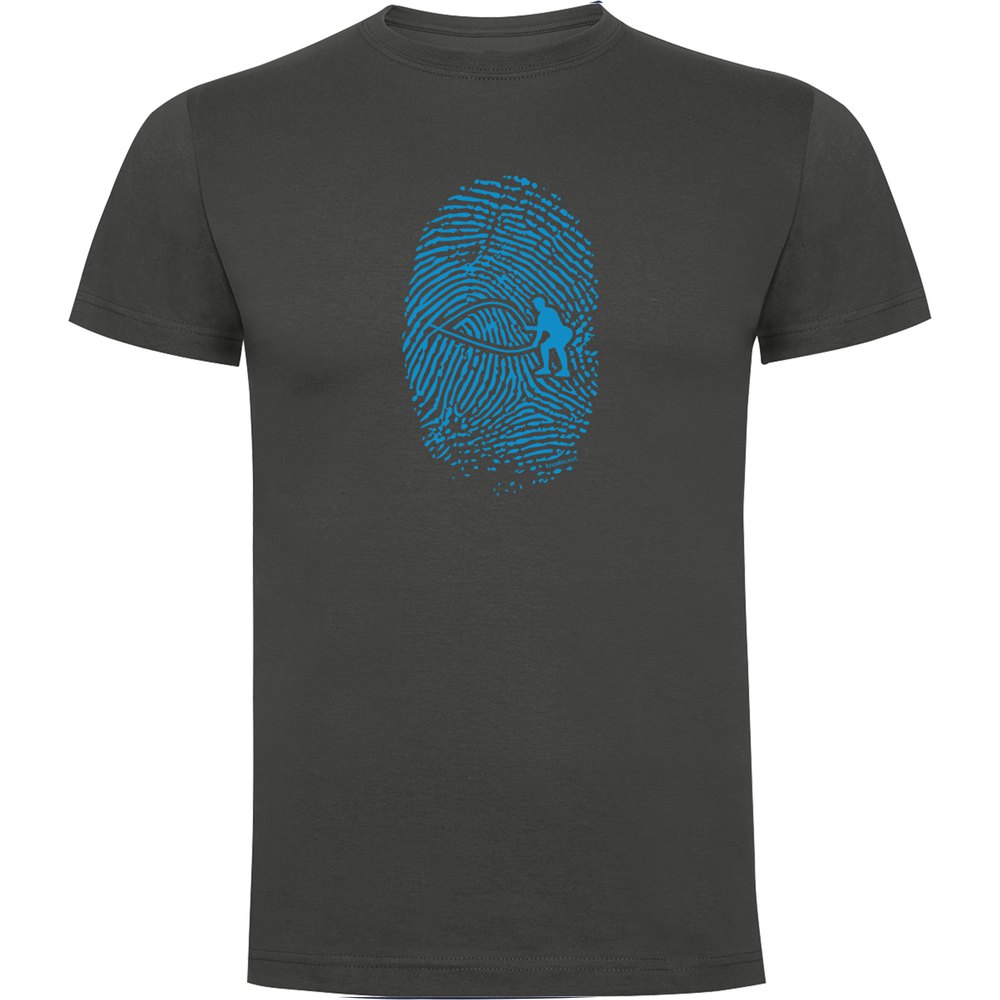 Kruskis Crossfit Fingerprint Short Sleeve T-shirt Grau 3XL Mann von Kruskis