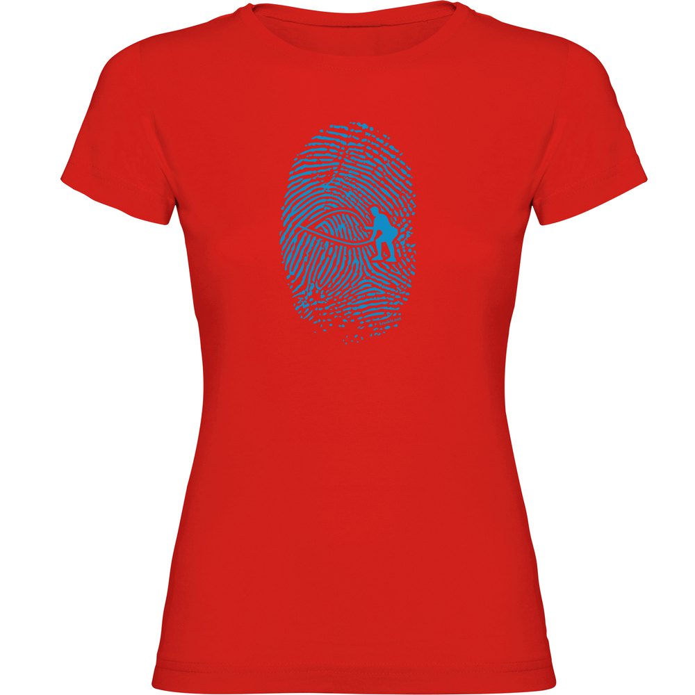 Kruskis Crossfit Fingerprint Short Sleeve T-shirt Rot L Frau von Kruskis