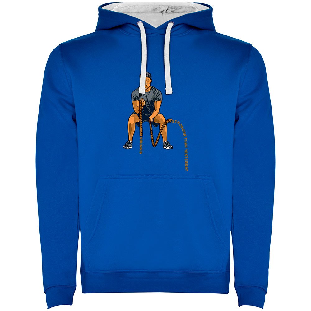 Kruskis Crossfit Ropes Bicolor Hoodie Blau XL Mann von Kruskis