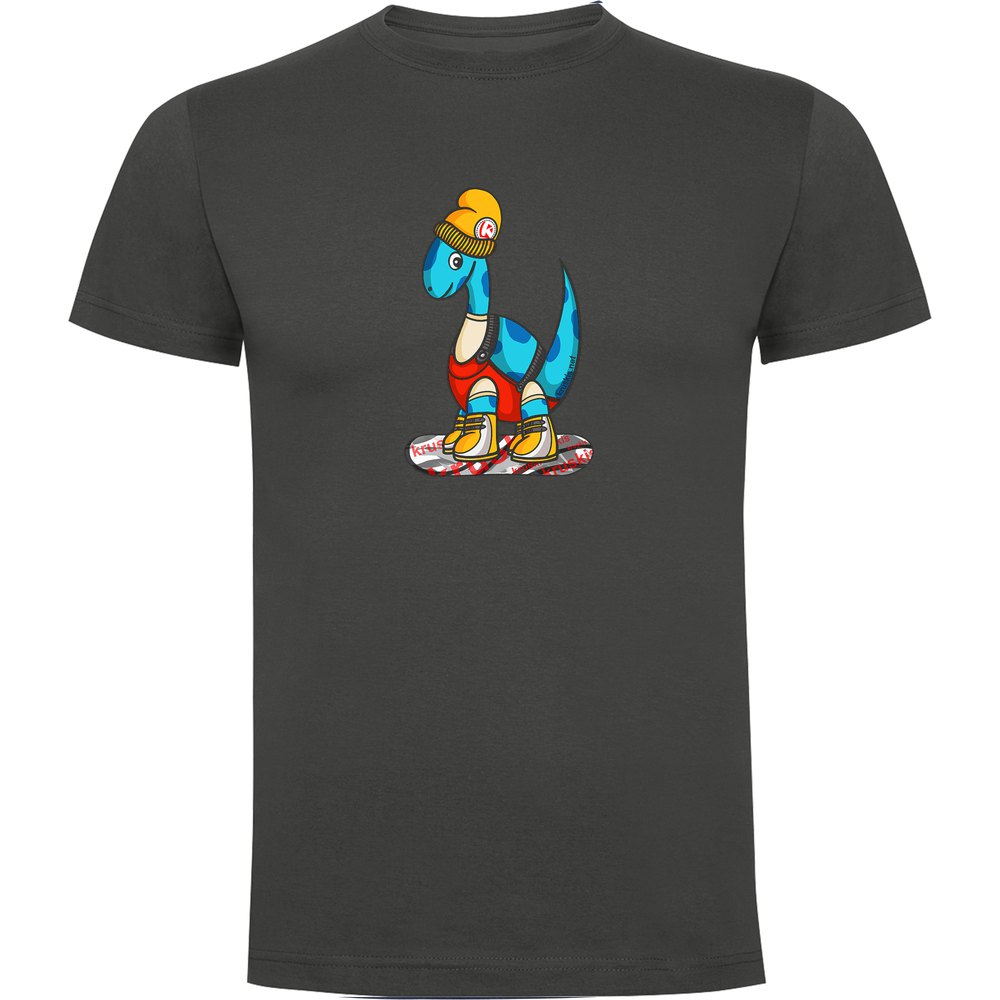 Kruskis Dino Snow Short Sleeve T-shirt Grau 3XL Mann von Kruskis