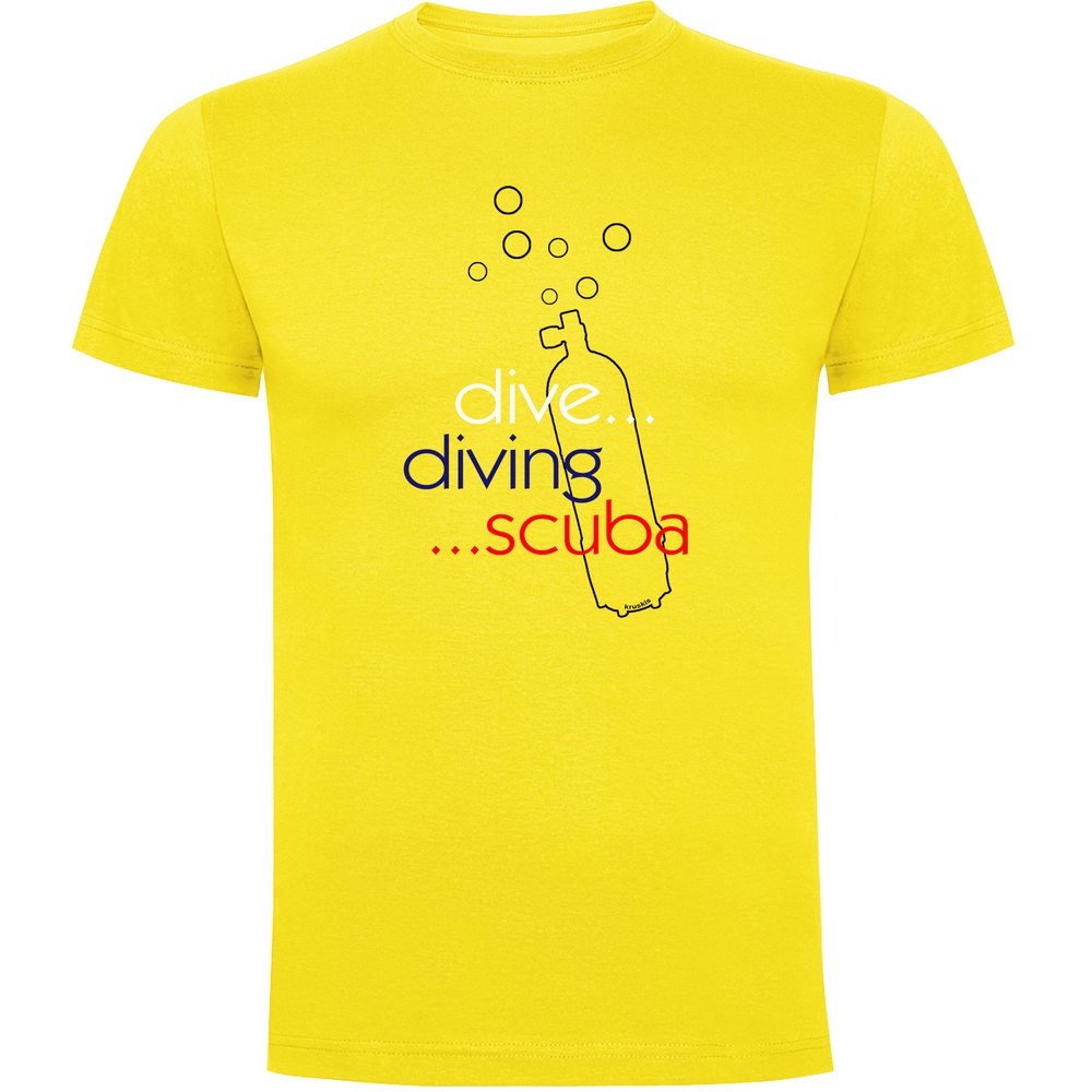 Kruskis Dive Diving Scuba Short Sleeve T-shirt Gelb S Mann von Kruskis