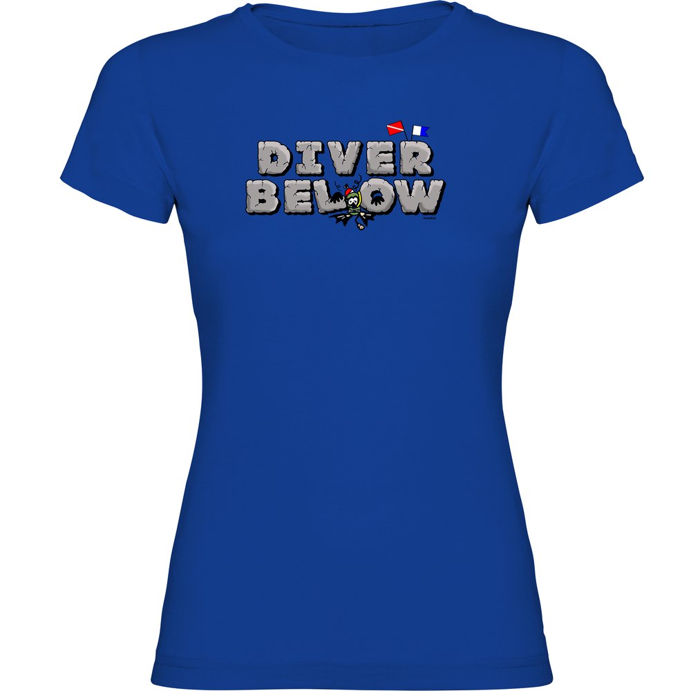 Kruskis Diver Below Short Sleeve T-shirt Blau 2XL Mann von Kruskis