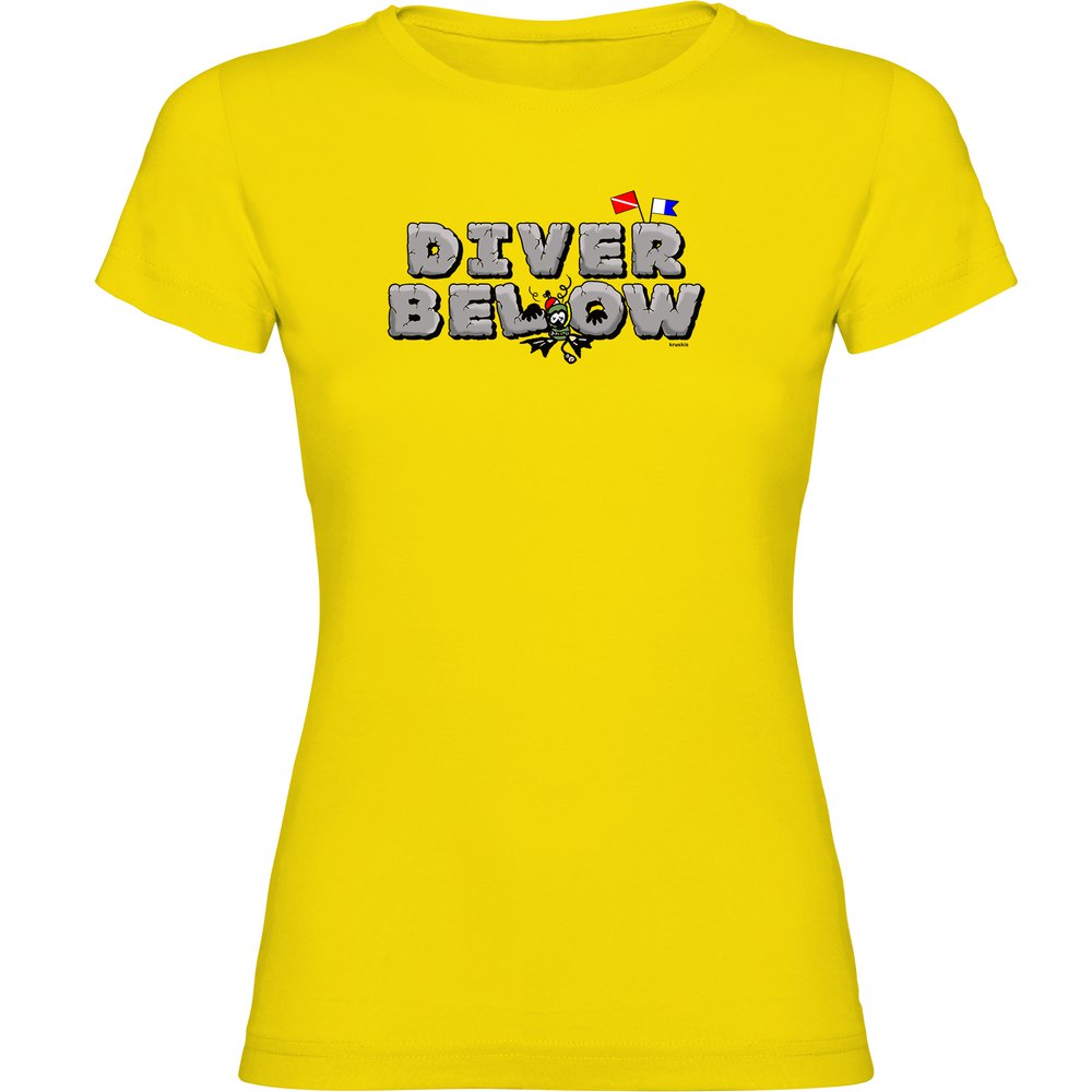 Kruskis Diver Below Short Sleeve T-shirt Gelb L Mann von Kruskis