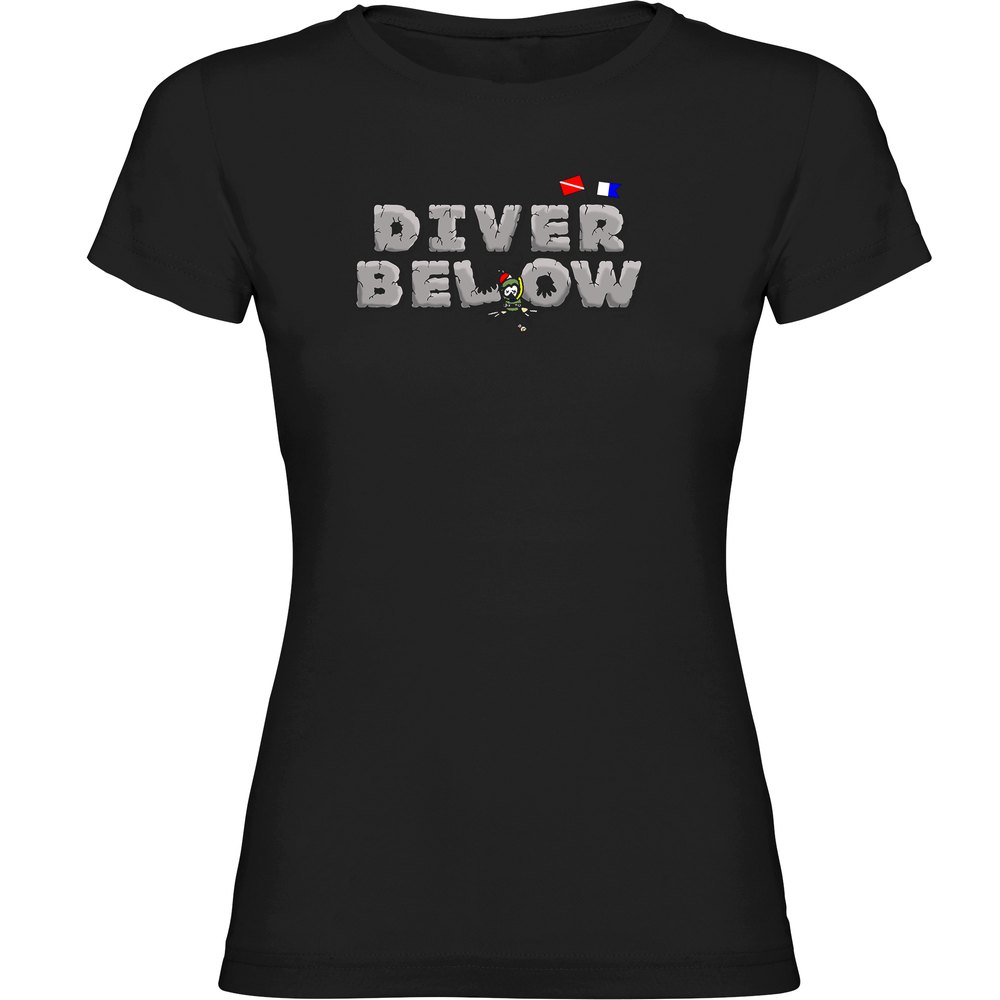 Kruskis Diver Below Short Sleeve T-shirt Schwarz 2XL Mann von Kruskis