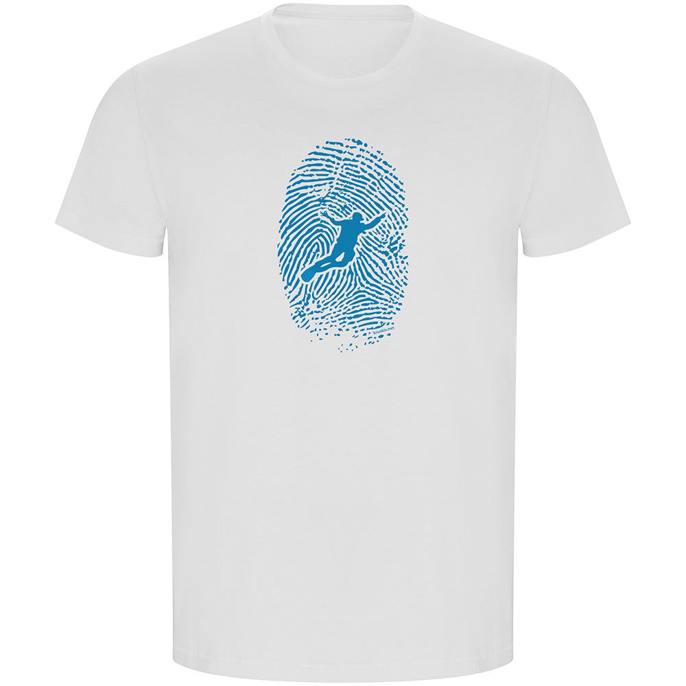 Kruskis Diver Fingerprint Eco Short Sleeve T-shirt Weiß 2XL Mann von Kruskis