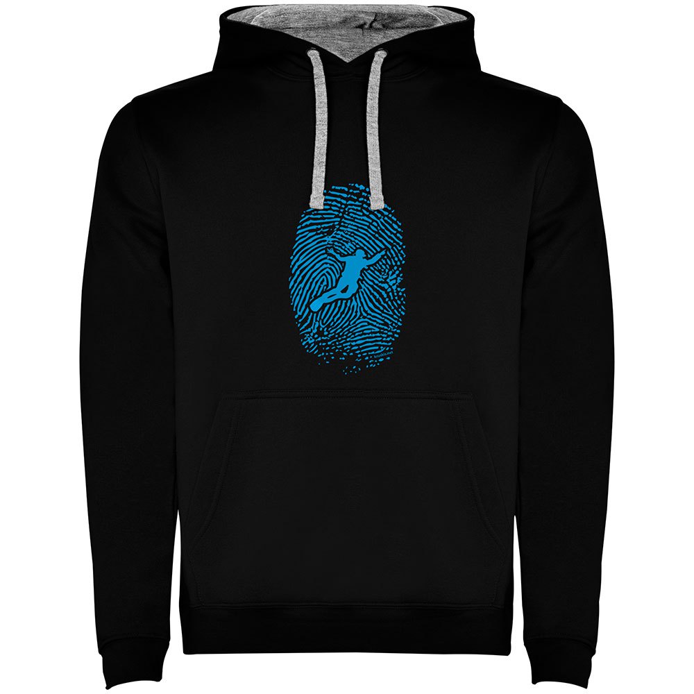 Kruskis Diver Fingerprint Two-colour Hoodie Schwarz 3XL Mann von Kruskis