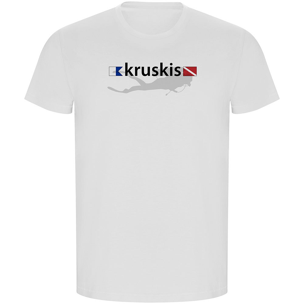 Kruskis Diver Flags Eco Short Sleeve T-shirt Weiß L Mann von Kruskis