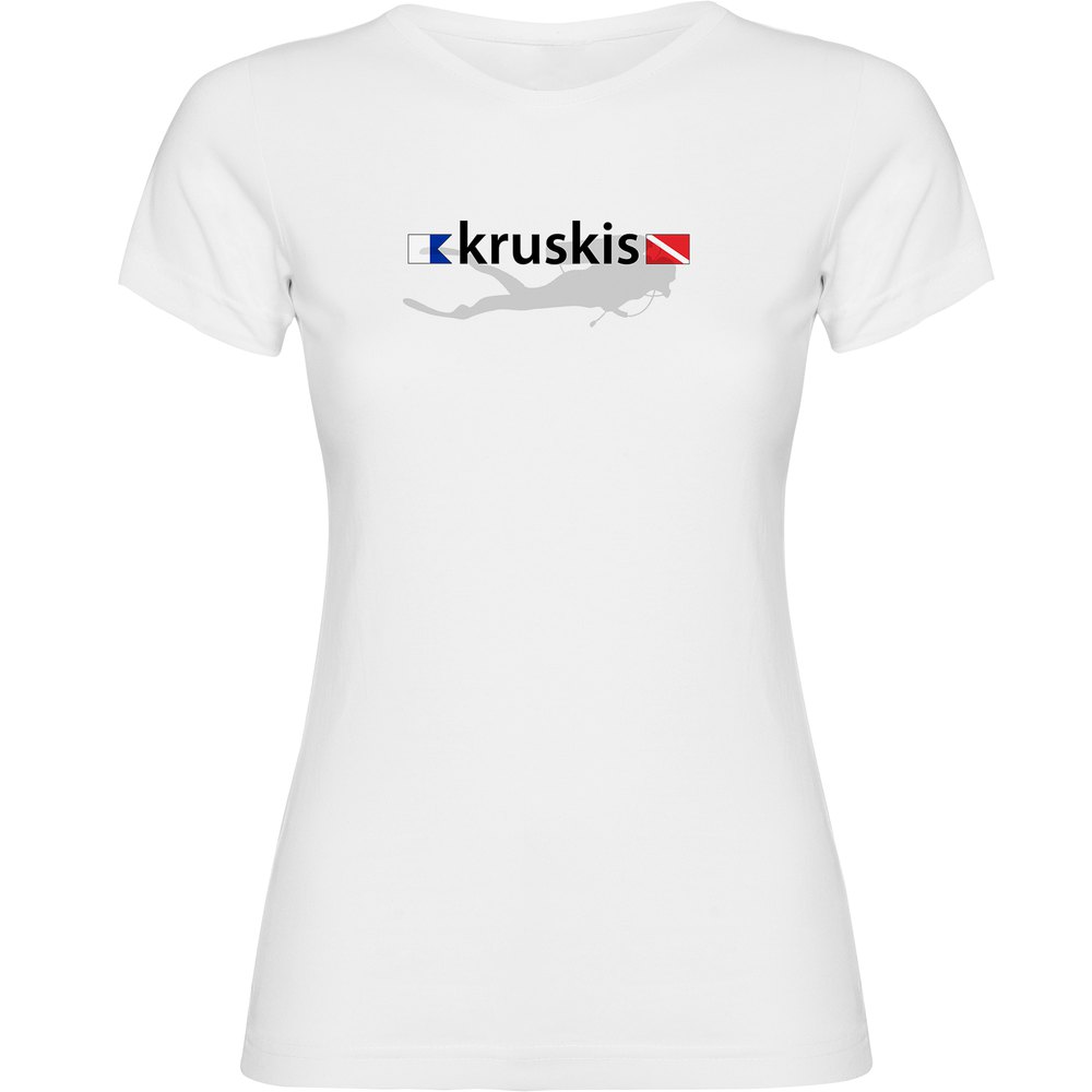Kruskis Diver Flags Short Sleeve T-shirt Weiß 2XL Mann von Kruskis