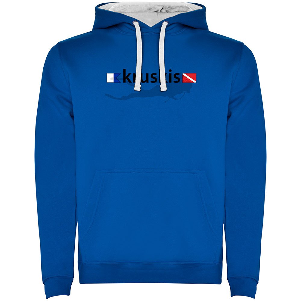 Kruskis Diver Flags Two-colour Hoodie Blau S Mann von Kruskis