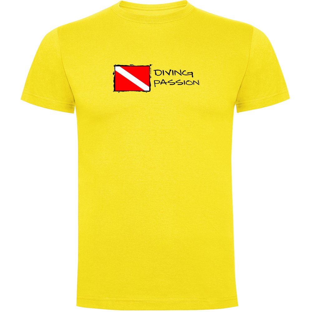 Kruskis Diving Passion Short Sleeve T-shirt Gelb L Mann von Kruskis