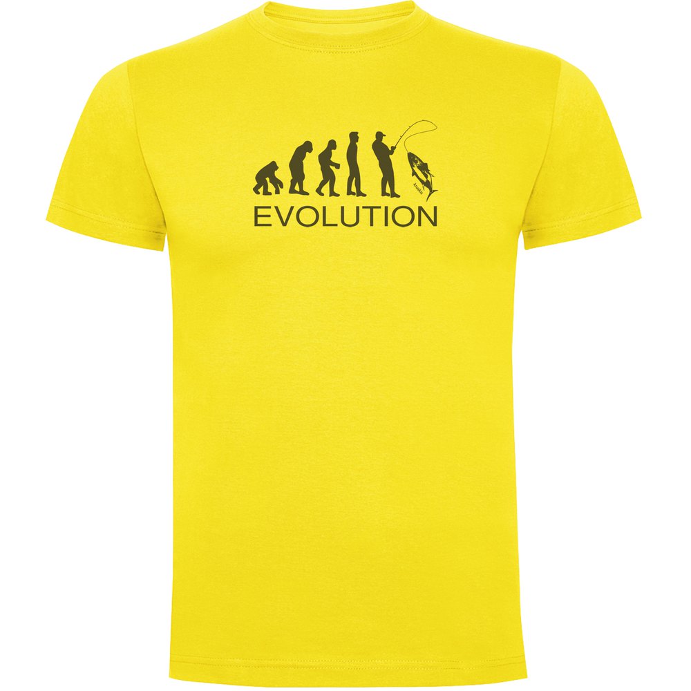 Kruskis Evolution By Anglers Short Sleeve T-shirt Gelb L Mann von Kruskis