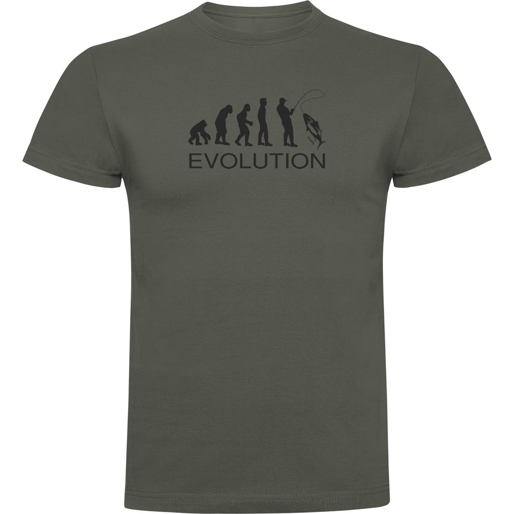 Kruskis Evolution By Anglers Short Sleeve T-shirt Grün XL Mann von Kruskis