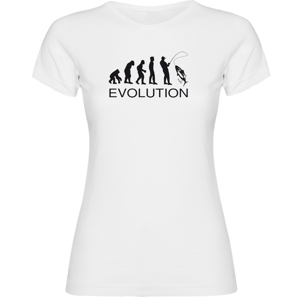 Kruskis Evolution By Anglers Short Sleeve T-shirt Weiß L Frau von Kruskis