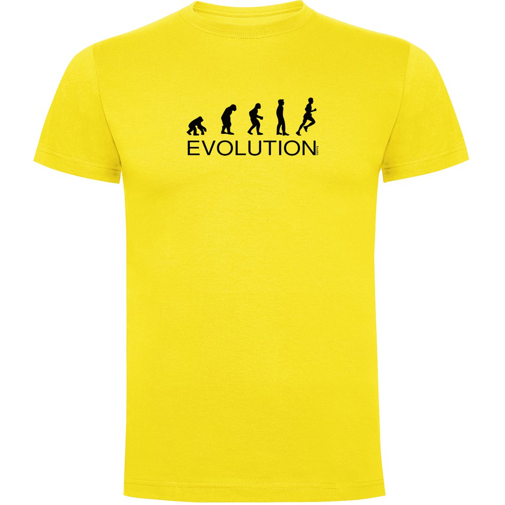 Kruskis Evolution Running Short Sleeve T-shirt Gelb 3XL Mann von Kruskis