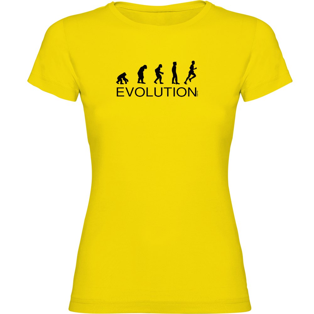 Kruskis Evolution Running Short Sleeve T-shirt Gelb S Frau von Kruskis