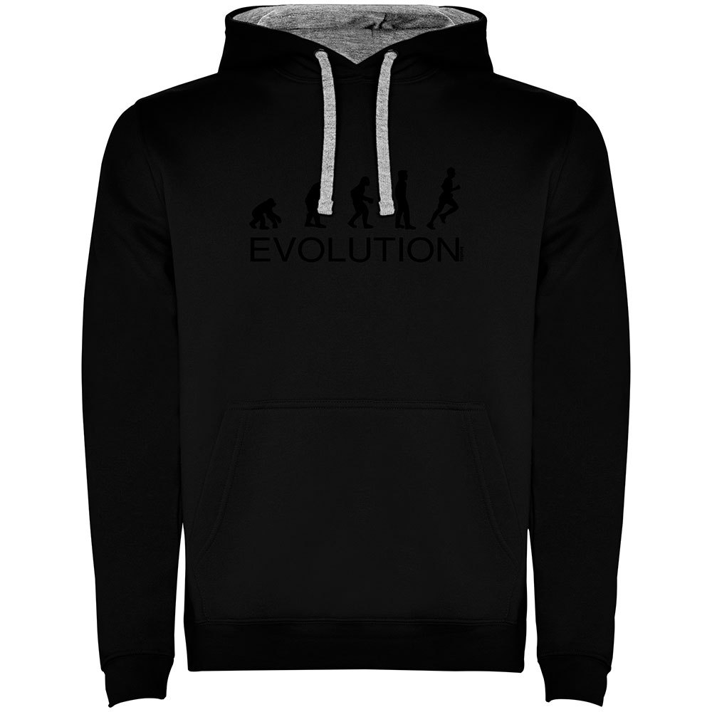 Kruskis Evolution Running Two-colour Hoodie Schwarz 3XL Mann von Kruskis