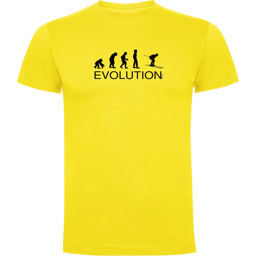 Kruskis Evolution Ski Short Sleeve T-shirt Gelb 3XL Mann von Kruskis