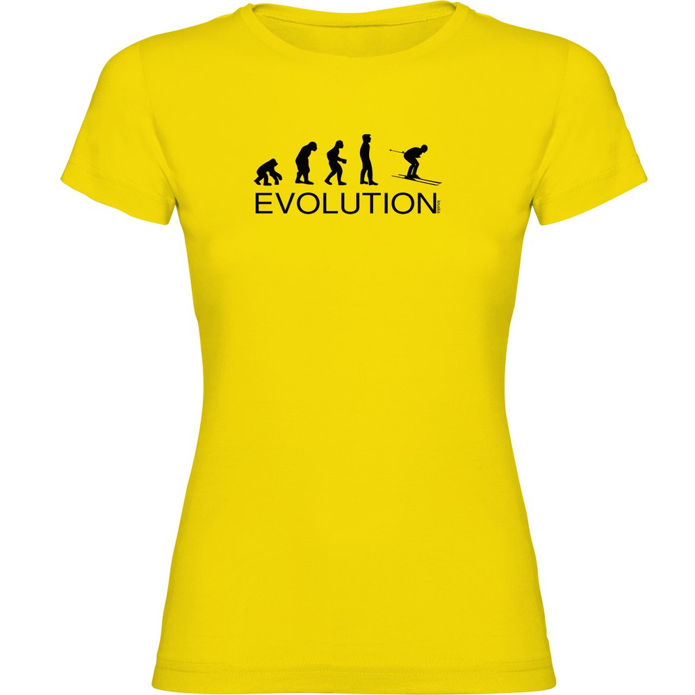 Kruskis Evolution Ski Short Sleeve T-shirt Gelb L Frau von Kruskis
