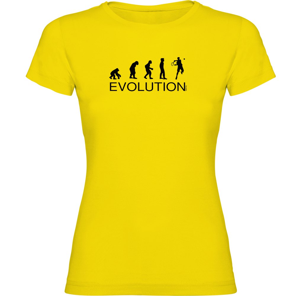 Kruskis Evolution Smash Short Sleeve T-shirt Gelb L Frau von Kruskis