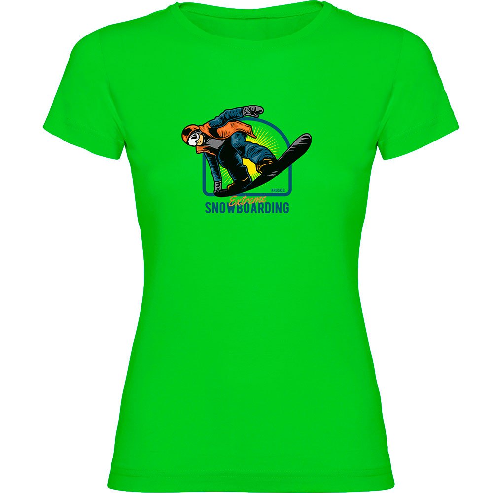 Kruskis Extreme Snowboarding Short Sleeve T-shirt Grün 2XL Frau von Kruskis