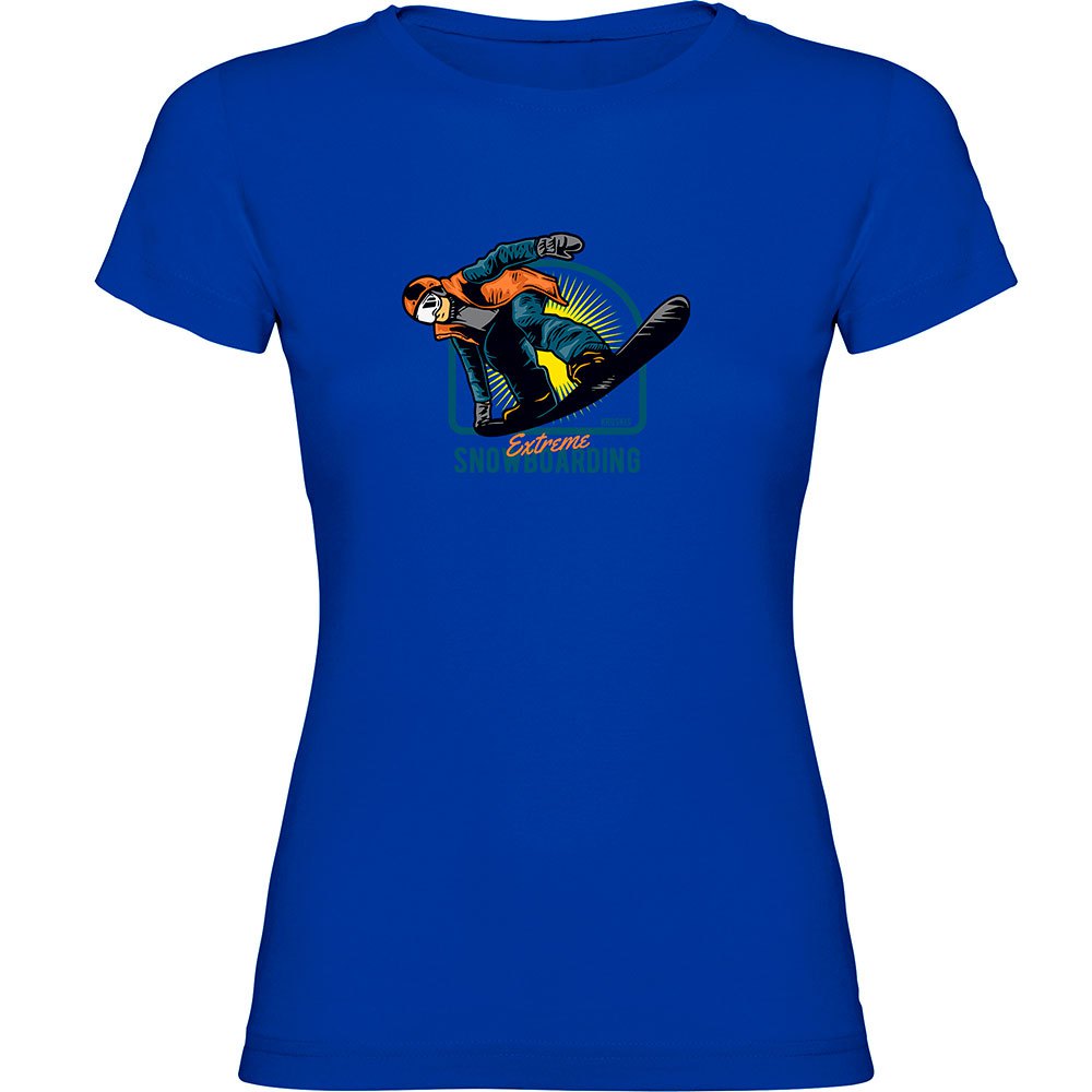 Kruskis Extreme Snowboarding Short Sleeve T-shirt Blau S Frau von Kruskis