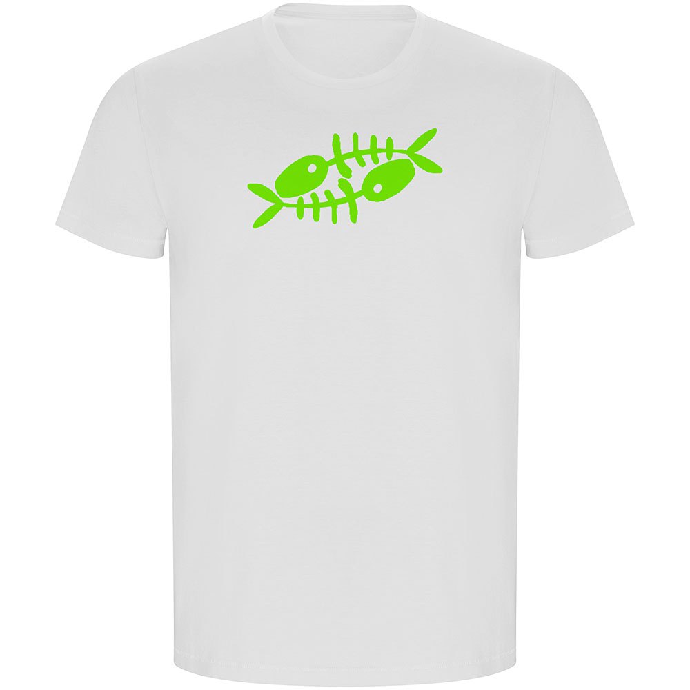 Kruskis Fishbones Eco Short Sleeve T-shirt Weiß XL Mann von Kruskis