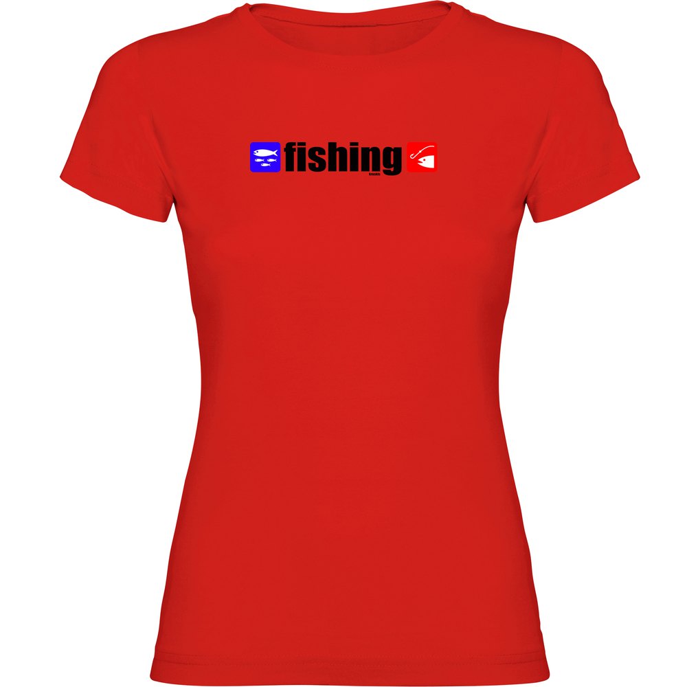 Kruskis Fishing Short Sleeve T-shirt Rot L Frau von Kruskis