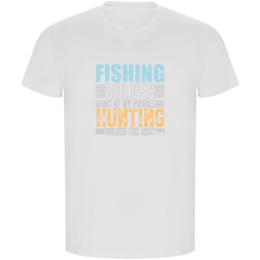 Kruskis Fishing Solves Eco Short Sleeve T-shirt Weiß L Mann von Kruskis