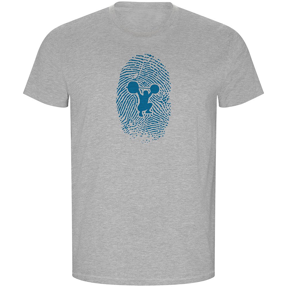 Kruskis Fitness Fingerprint Eco Short Sleeve T-shirt Grau 2XL Mann von Kruskis