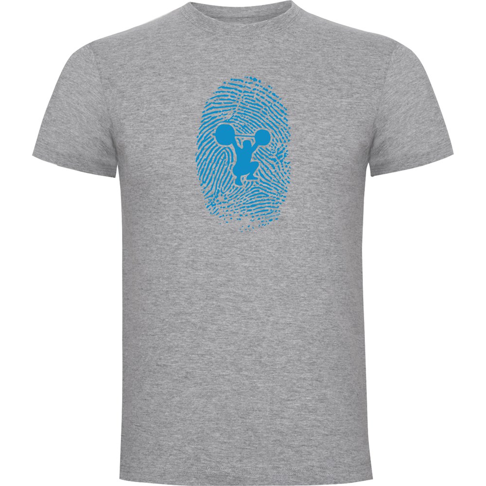 Kruskis Fitness Fingerprint Short Sleeve T-shirt Grau S Mann von Kruskis