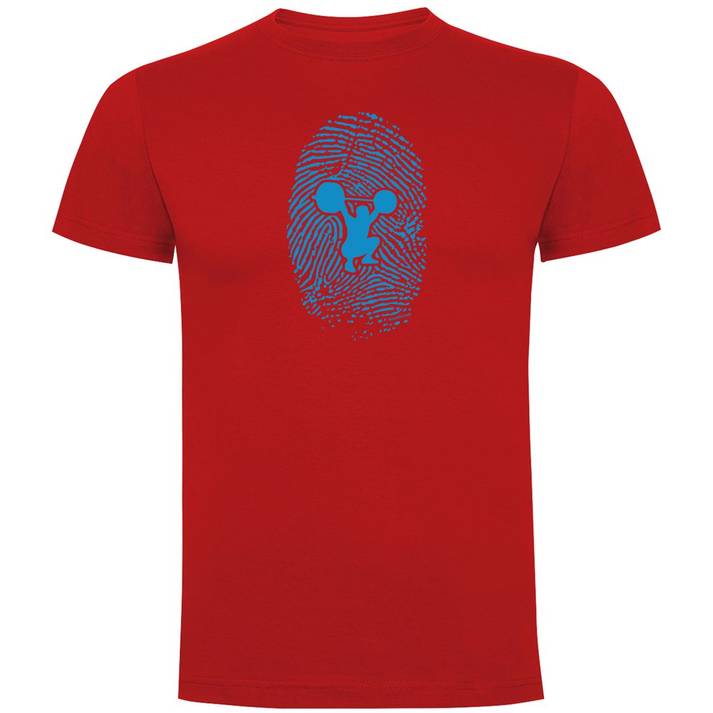 Kruskis Fitness Fingerprint Short Sleeve T-shirt Rot 2XL Mann von Kruskis