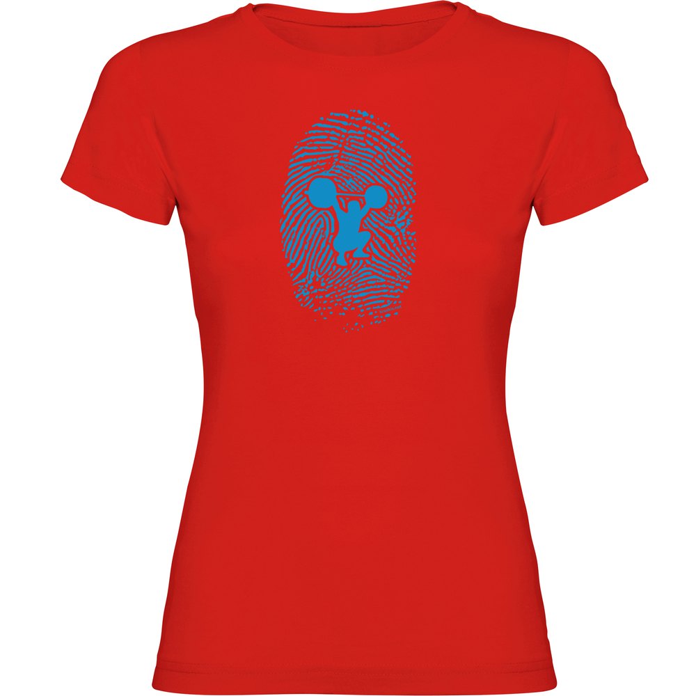 Kruskis Fitness Fingerprint Short Sleeve T-shirt Rot 2XL Frau von Kruskis