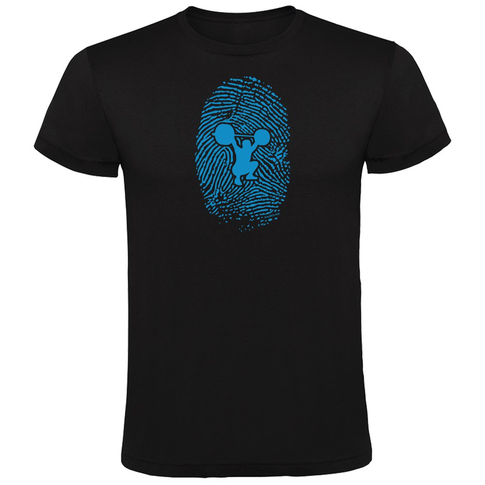 Kruskis Fitness Fingerprint Short Sleeve T-shirt Schwarz 3XL Mann von Kruskis