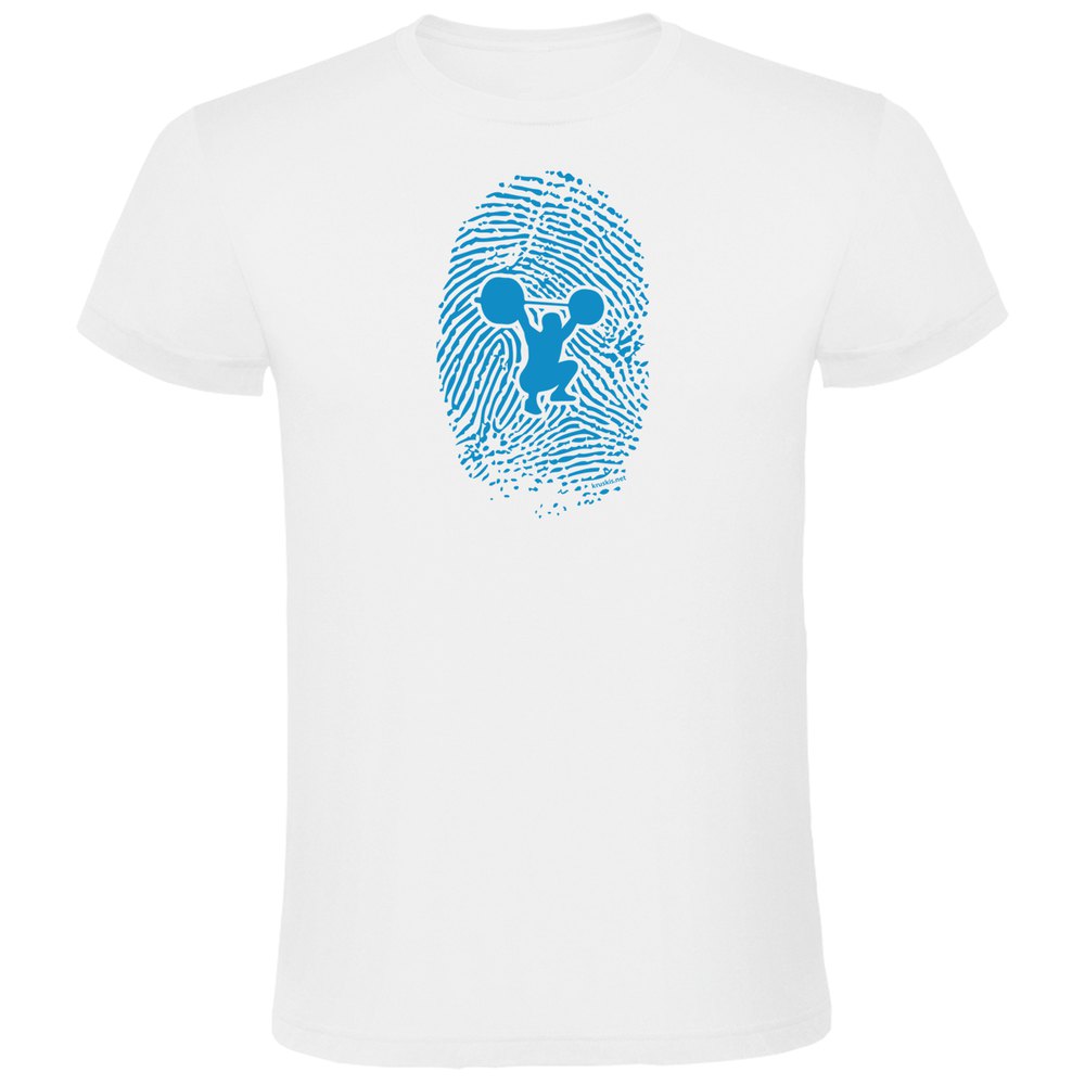 Kruskis Fitness Fingerprint Short Sleeve T-shirt Weiß 2XL Mann von Kruskis